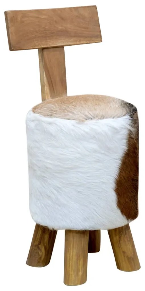 kecskebőr és tömör tíkfa ülőke