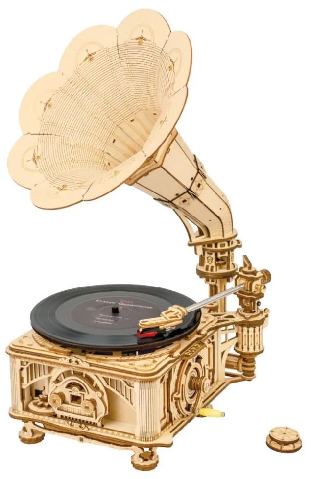 RoboTime - 3D fa mechanikus puzzle Gramofon (electric drive)