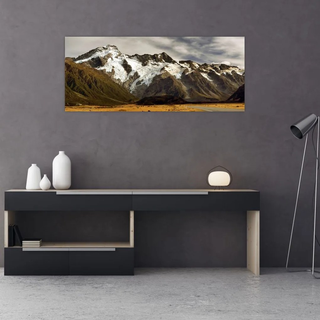 Mount Sefton, Új-Zéland képe (120x50 cm)