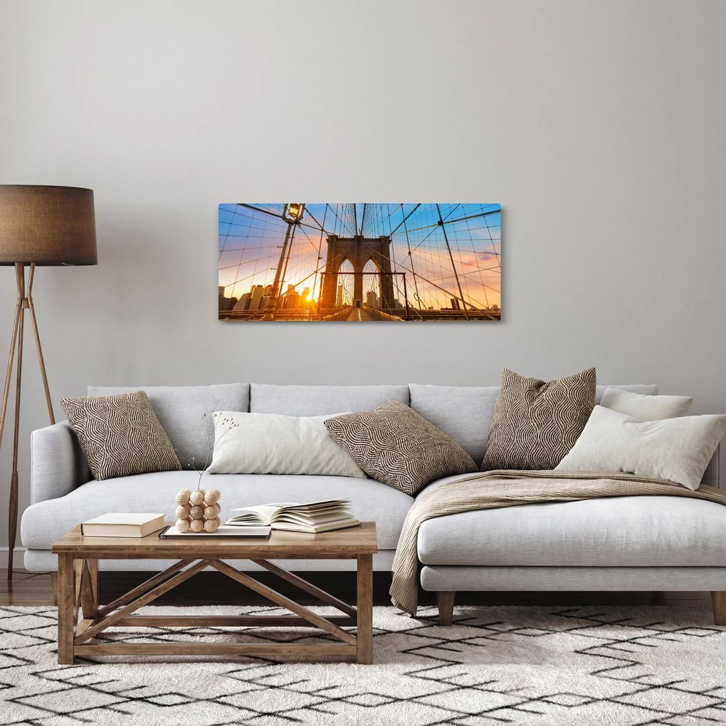 Kép - Brooklyn, híd, Manhattan, New York (120x50 cm)