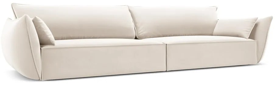 Bézs bársony kanapé 248 cm Vanda – Mazzini Sofas