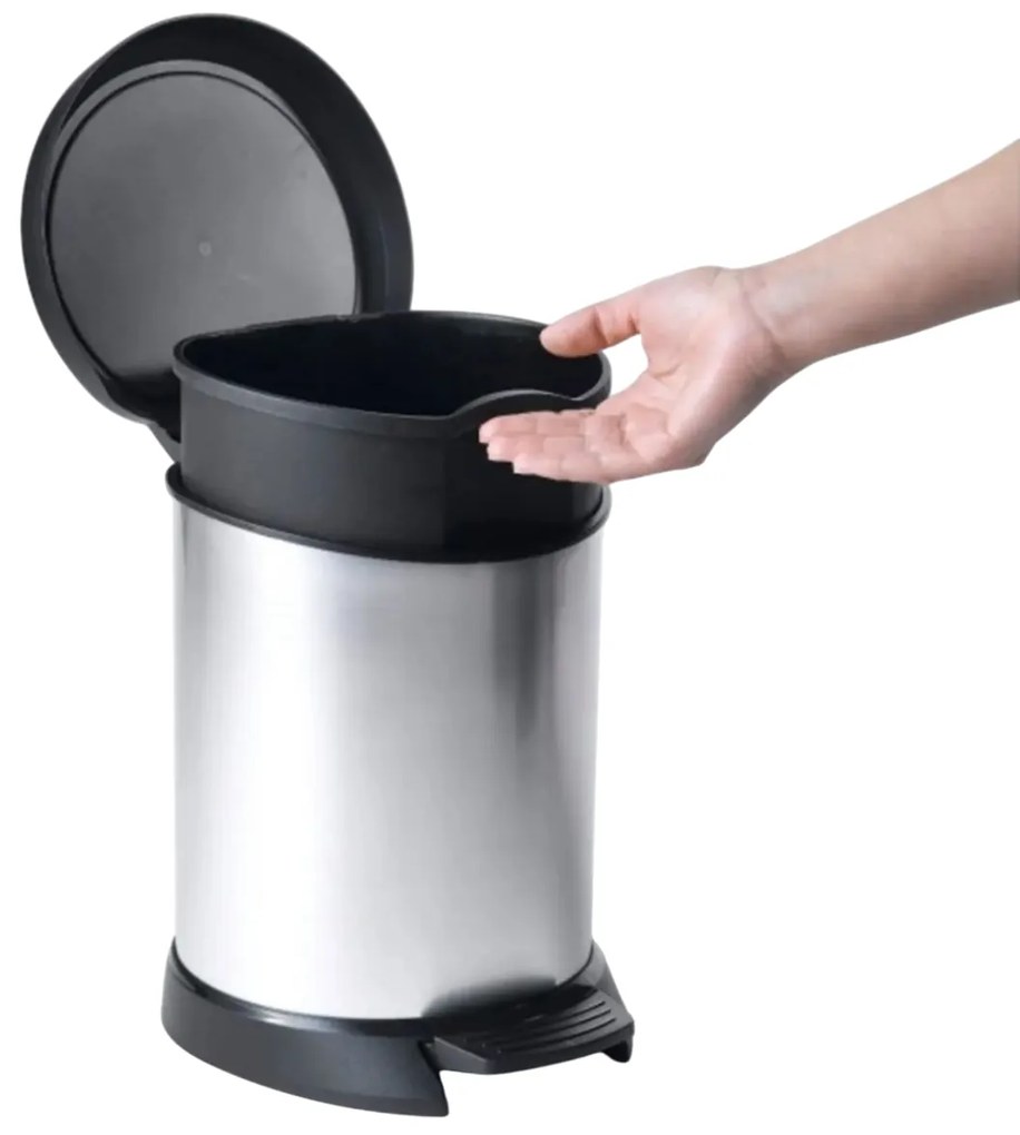 Curver Decobin hulladékgyűjtő 5 l, ezüst