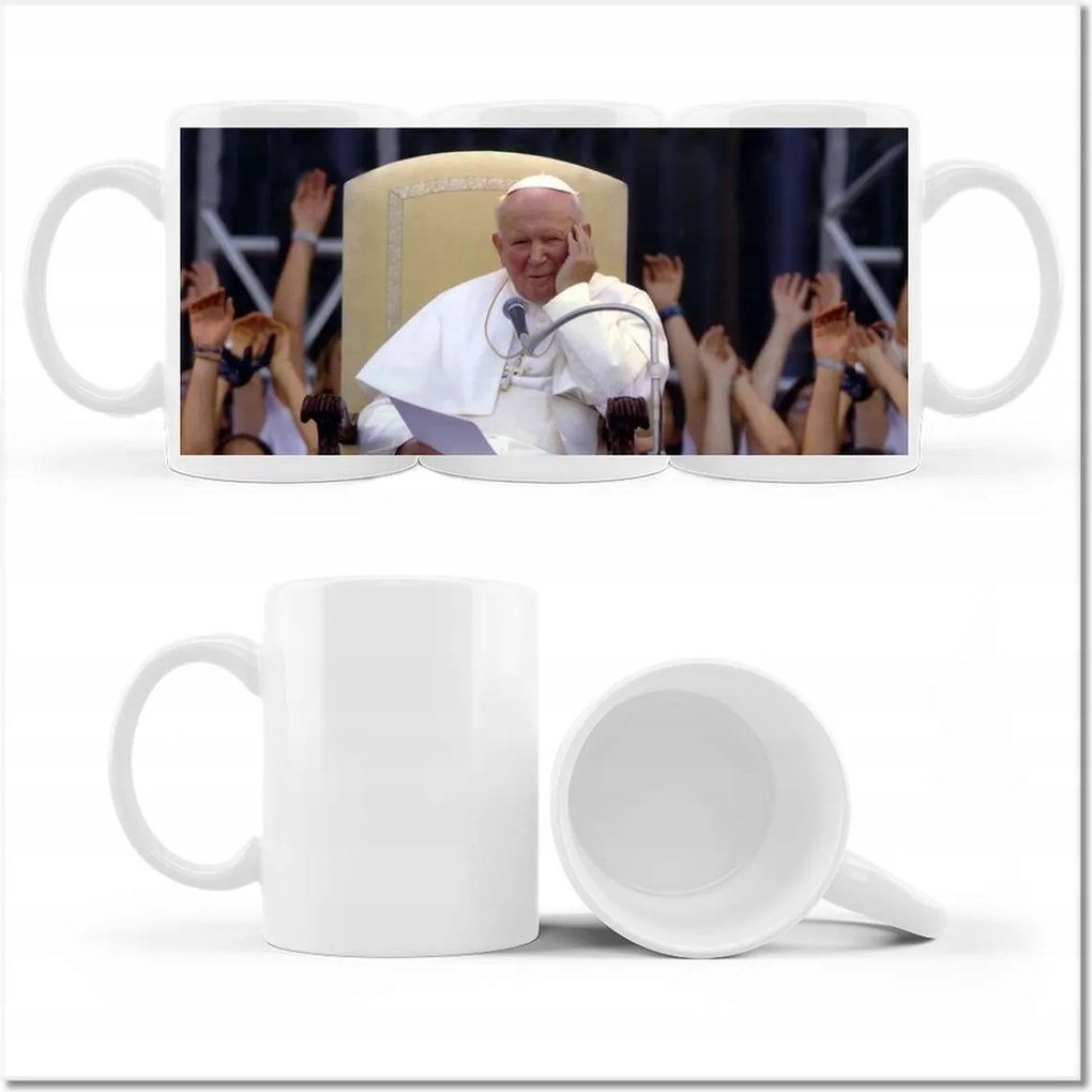 II. János Pál pápa mintás bögre