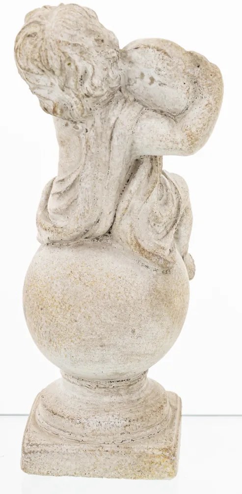 Dekoratív figura angyal Cement Szürke 19x8x8cm