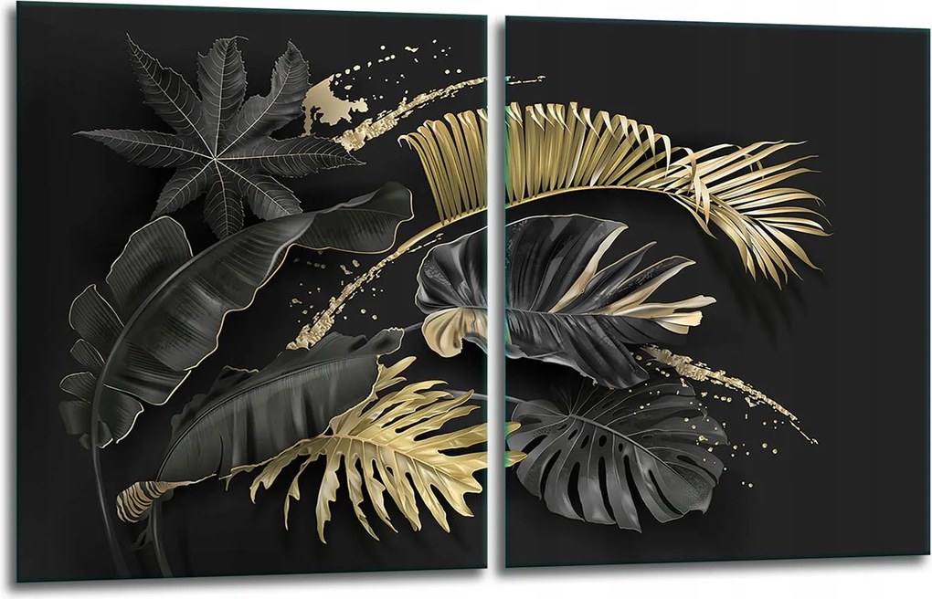 7in1 2x Üveg Tűzhelyvédő Főzőlap 40x52 Levelek