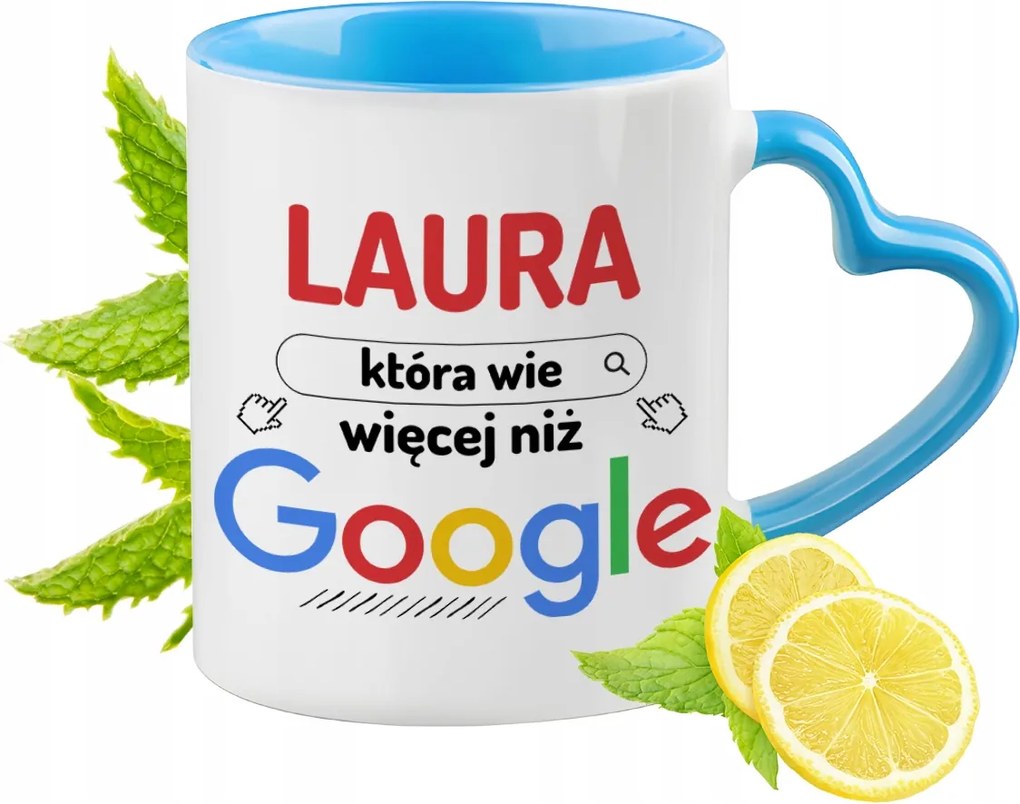 Amelia Kék Bögre Szív Alakú Füllel Kávé Ajándék