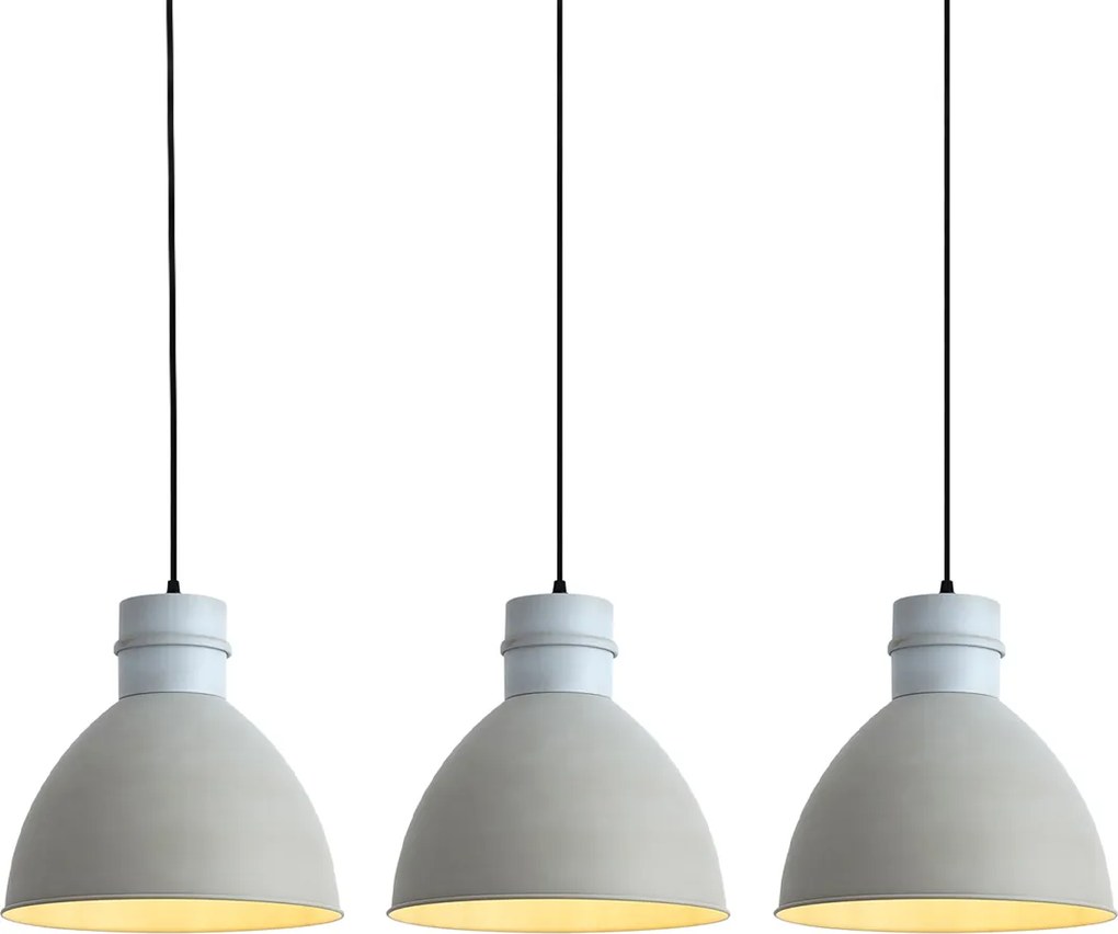 3 darabos rusztikus lógólámpa szett szürke - Dory