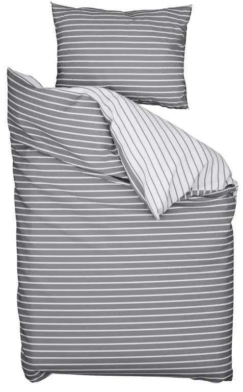 Pamut ágyneműhuzat Caprivi szürke gombos Ágyneműhuzat mérete: 70x90 cm; 140x220 cm