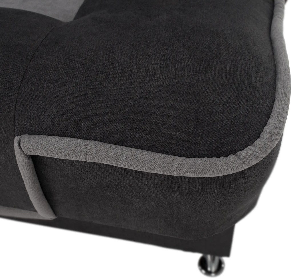 Kinyitható dívány, sötétszürke/világosszürke, PERSI