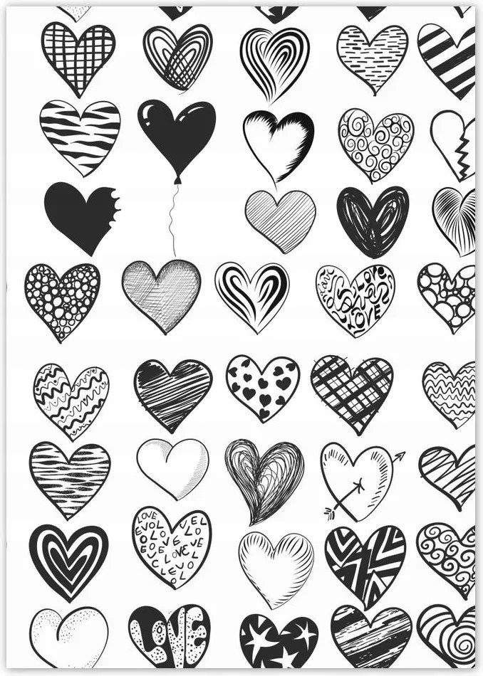 Poszterek A5 Pion Szívecskék Szív