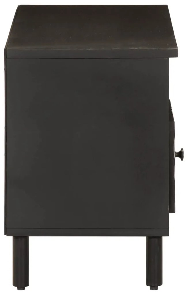 fekete tömör mangófa TV-szekrény 100 x 33 x 46 cm