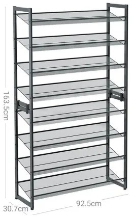 ALVORO cipőtároló szekrény, szürke