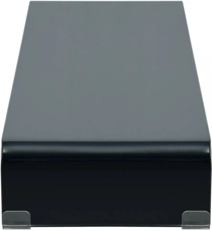 Fekete üveg TV/monitor állvány 100x30x13 cm