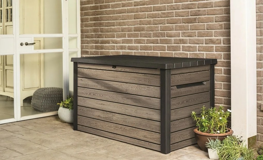 Keter kerti tárolódoboz Deco 870 l, világosbarna