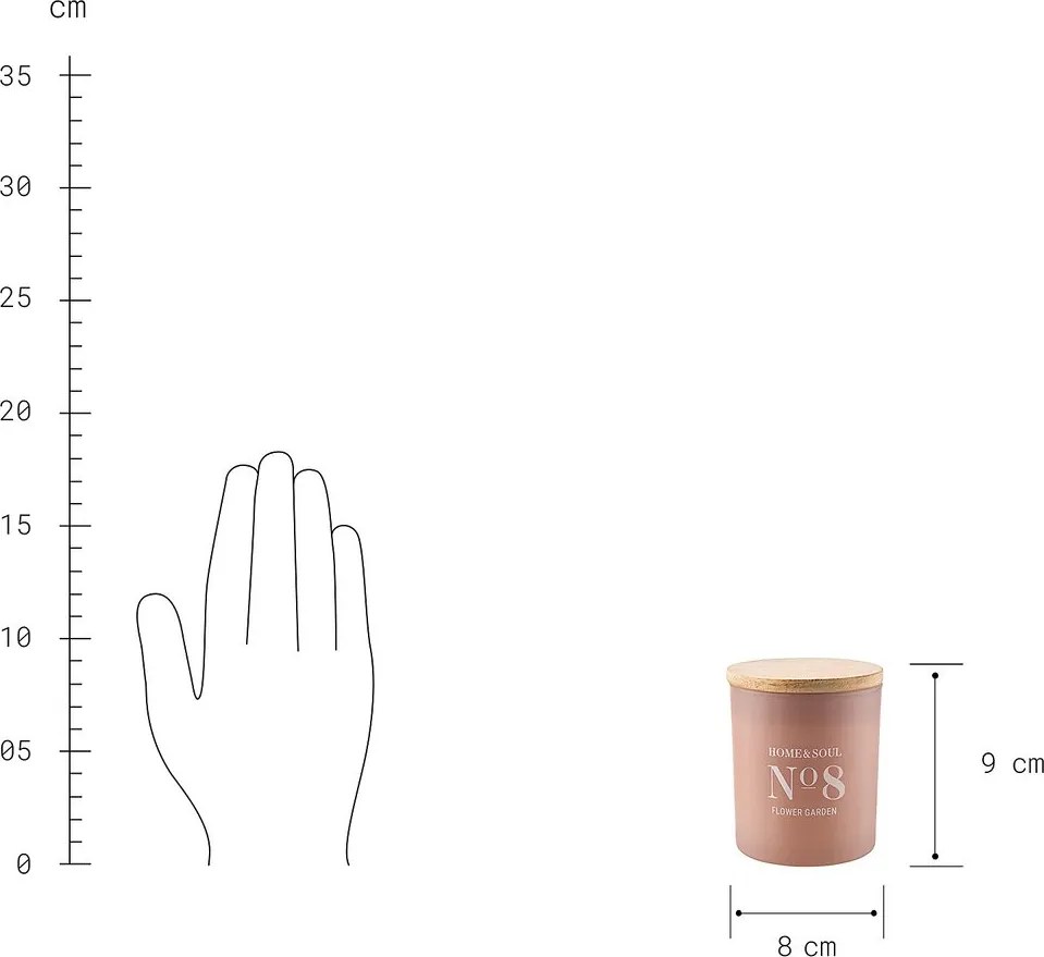 HOME & SOUL szójaviasz illatgyertya No. 8, Flower Garden