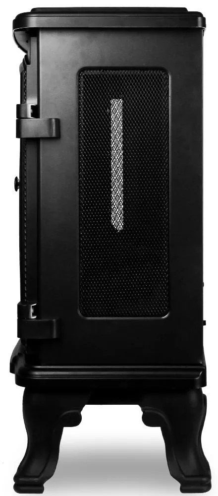 monzana® Elektromos kandalló két ajtóval, ventilátorral és lánghatással FEKETE