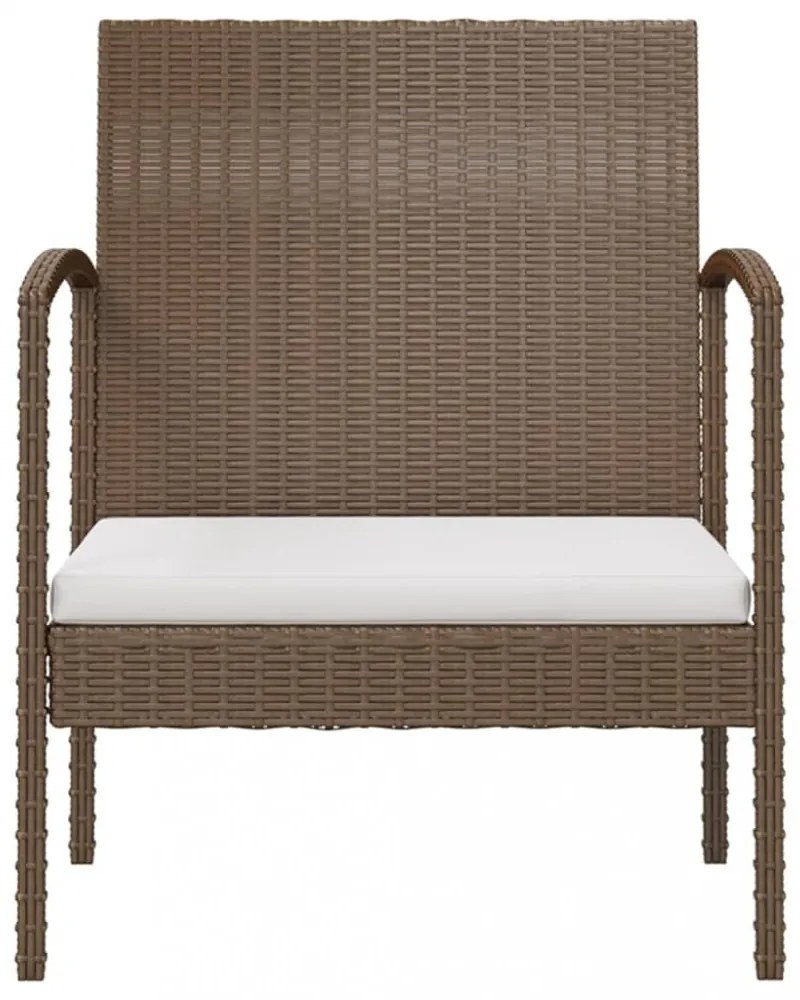 vidaXL 16 részes barna polyrattan kerti ülőgarnitúra párnákkal