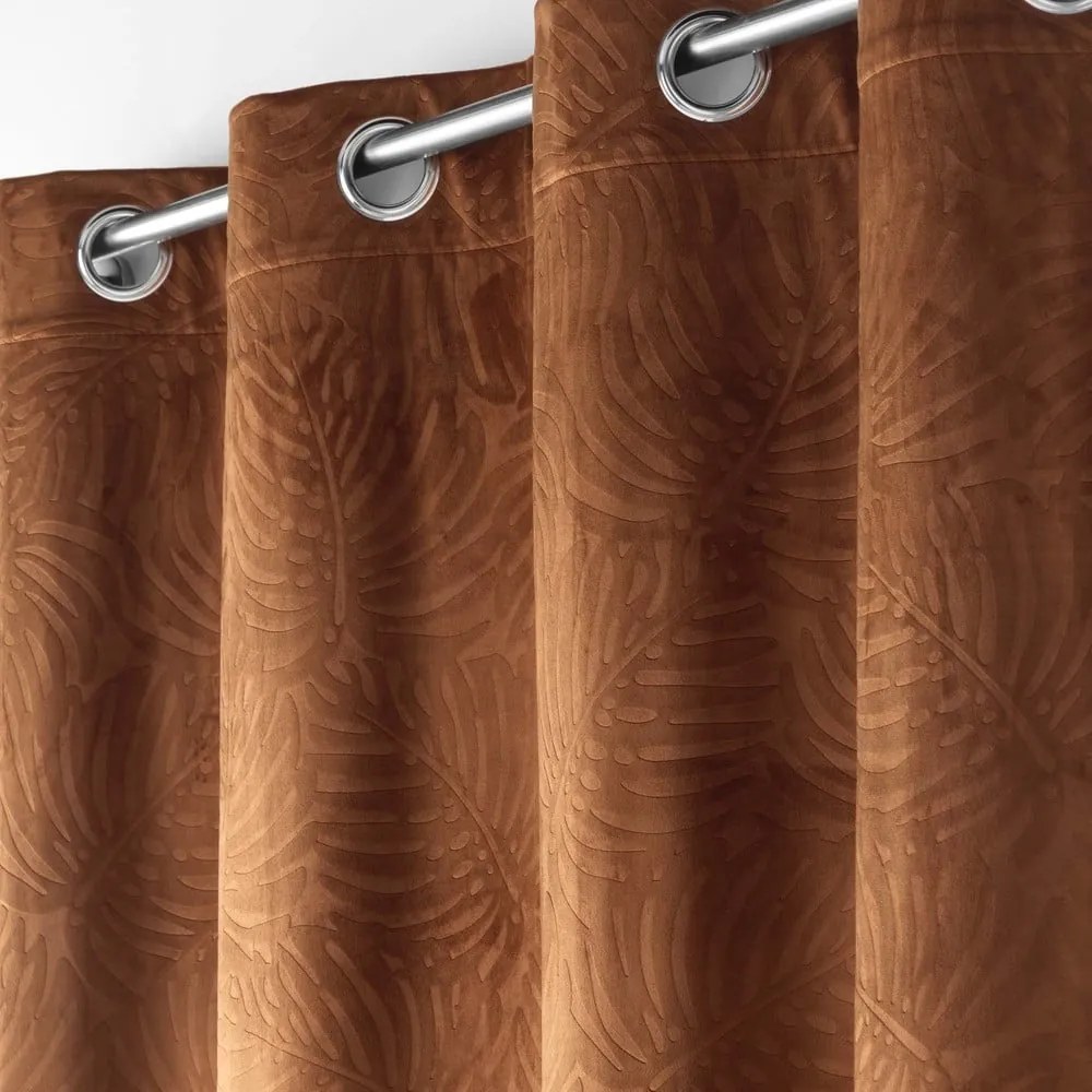 Barna bársony függöny 140x240 cm Analia – douceur d'intérieur