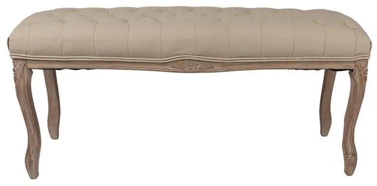 Clayre & Eef kétszemélyes vintage fa ülőpad – barna