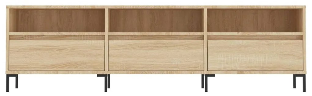 sonoma tölgy színű szerelt fa fali TV-szekrény 150x30x44,5 cm