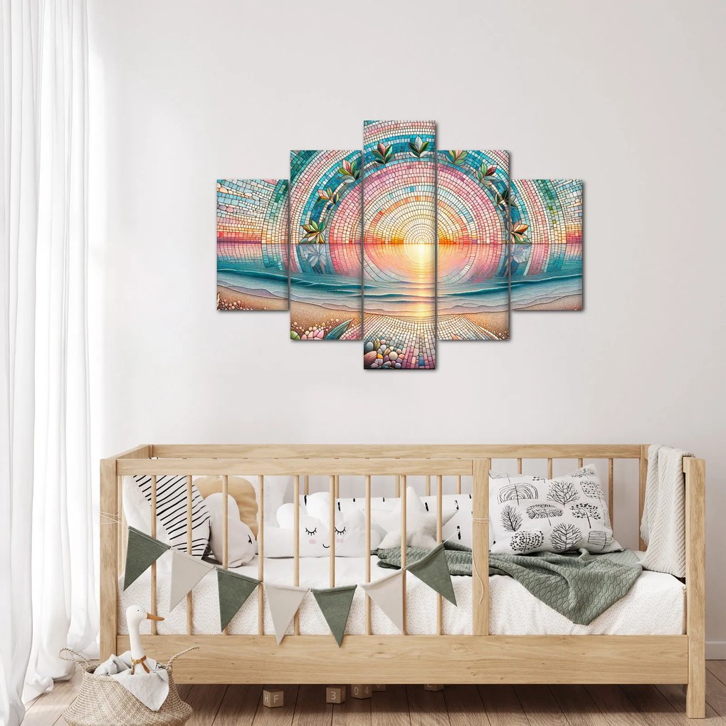 Kép – Naplemente mozaik (150x105 cm)