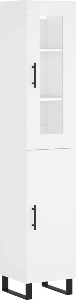 vidaXL fehér szerelt fa magasszekrény 34,5x34x180 cm