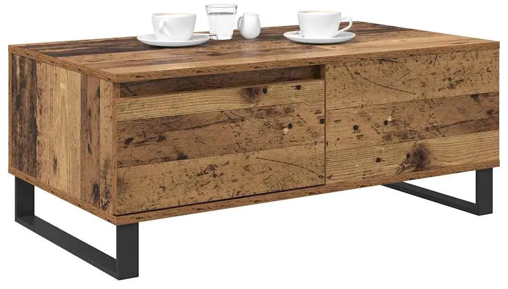 Dohányzóasztal fiókkal Régi fa Faanyag