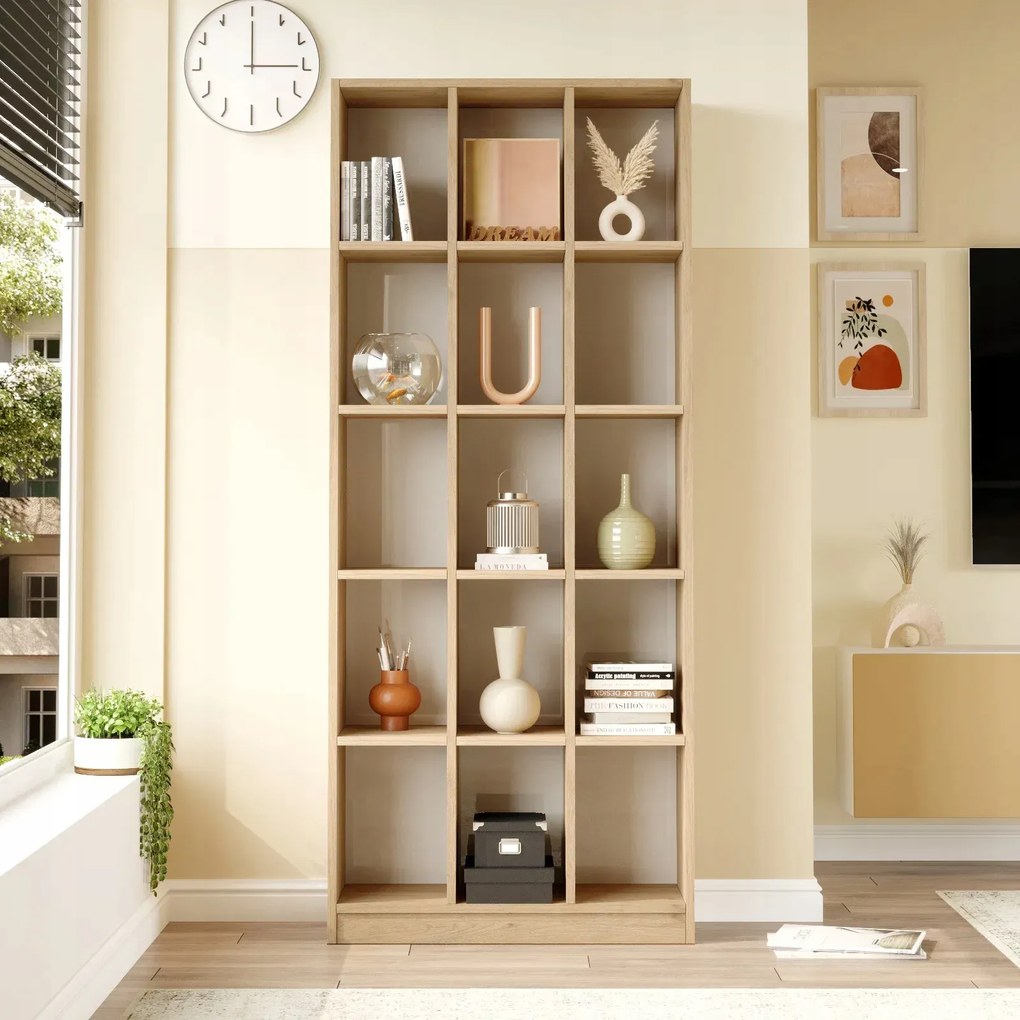 Houseland Library Likota Oak Castello