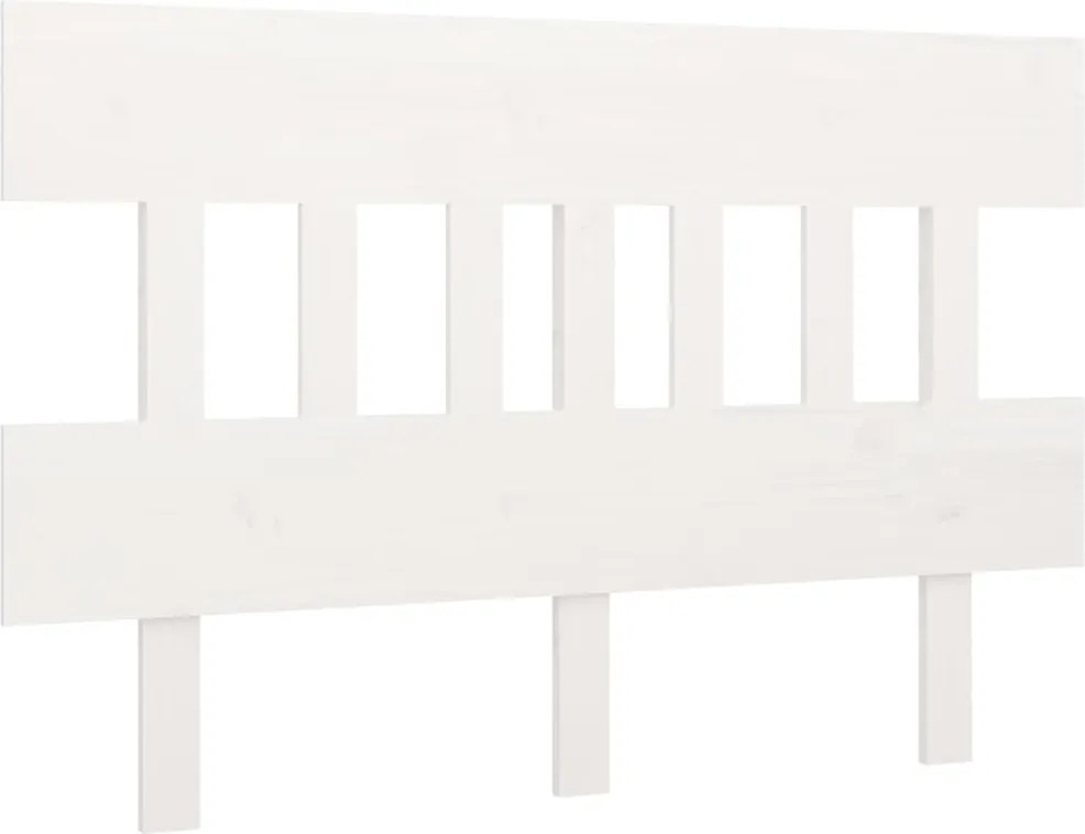 vidaXL fehér tömör fenyőfa ágyfejtámla 203,5x3x81 cm