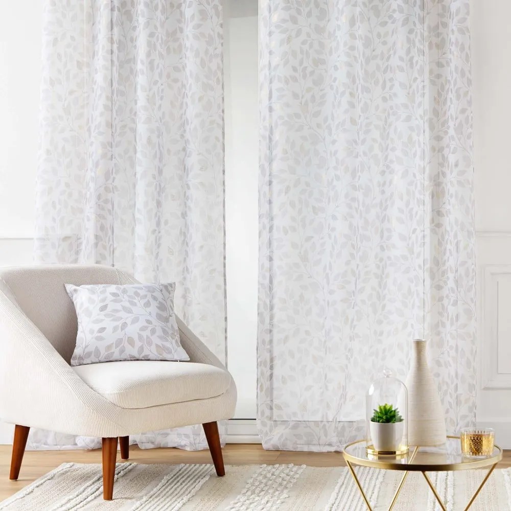 Fehér voile fényáteresztő függöny 140x240 cm Duchesse – douceur d'intérieur