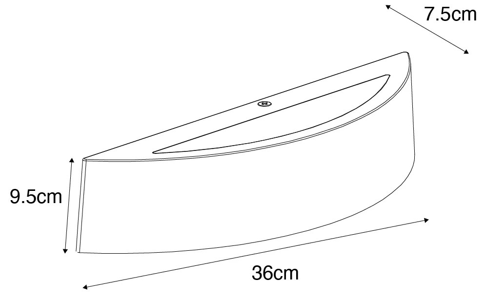 Modern kültéri fali lámpa fehér IP44 - Caz