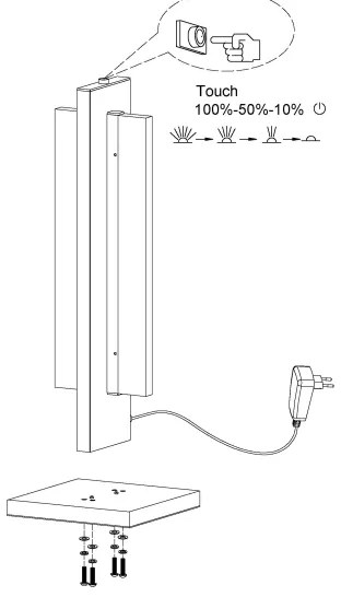 Eglo 98497 - LED Dimmelhető asztali lámpa SPADAFORA LED/15W/230V