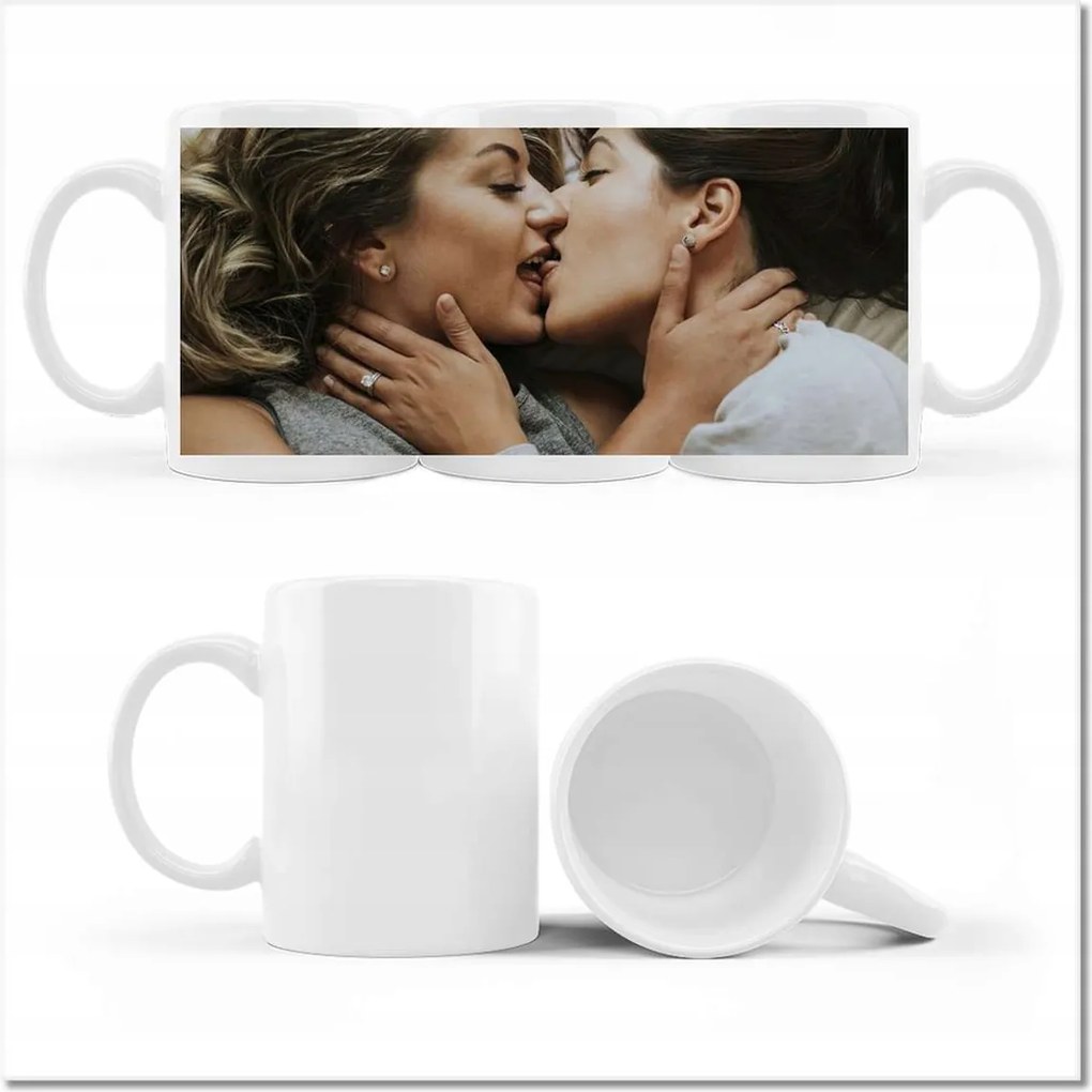 Nyomott mintás bögre Női csók