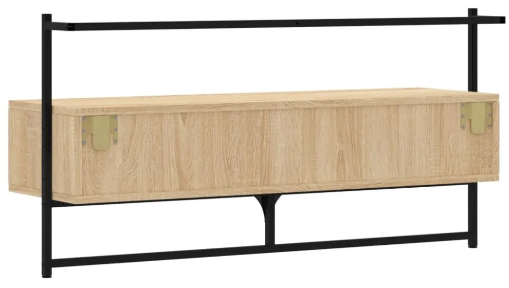 sonoma tölgy szerelt fa fali TV szekrény 100,5 x 30 x 51 cm