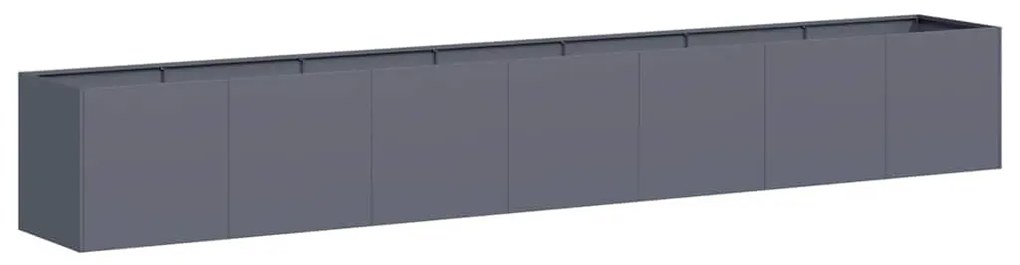 vidaXL növénytartó antracitszürke 280x40x40 cm hidegen hengerelt acél