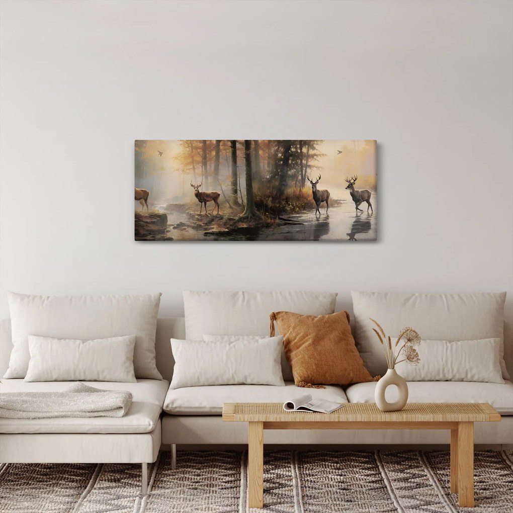 Kép - Vintage vadvilág festmény (120x50 cm)