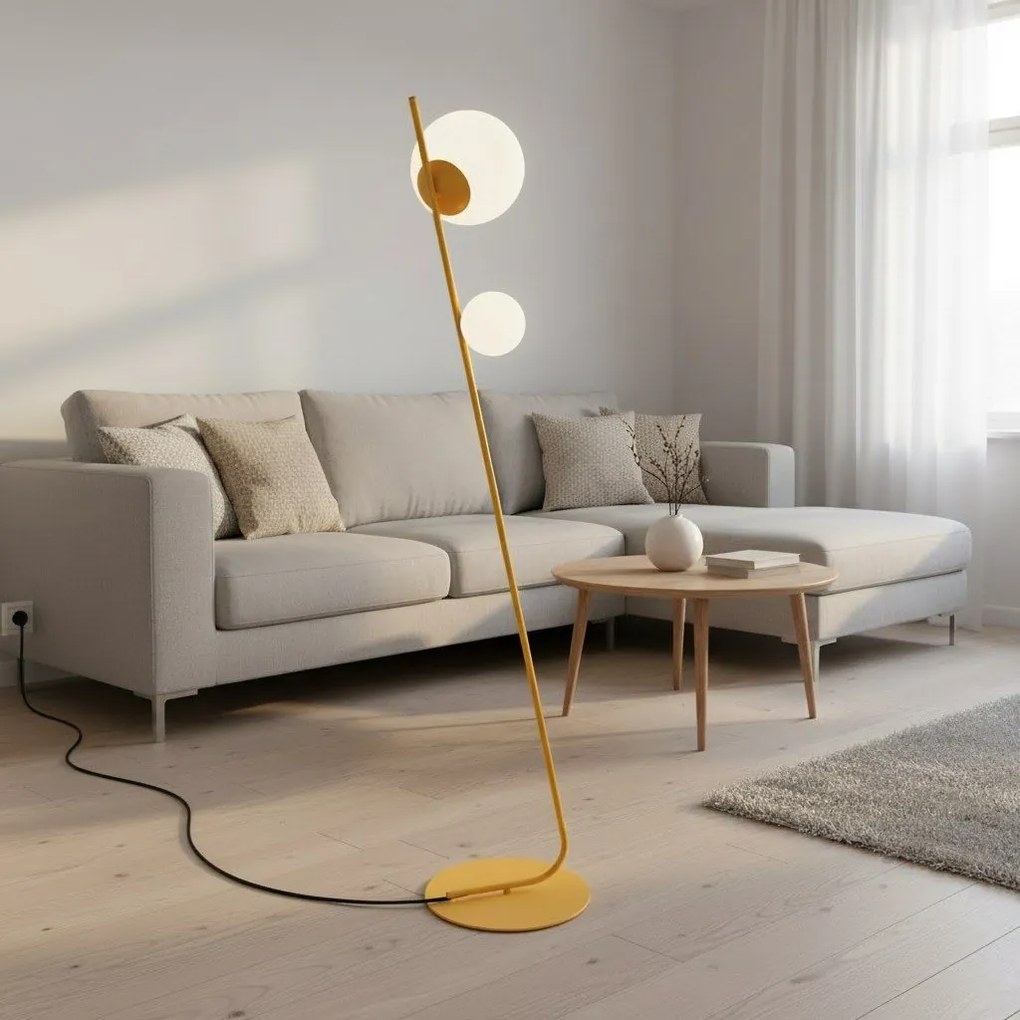 Emibig modern állólámpa tatu fehér narancs emi1507/lp2
