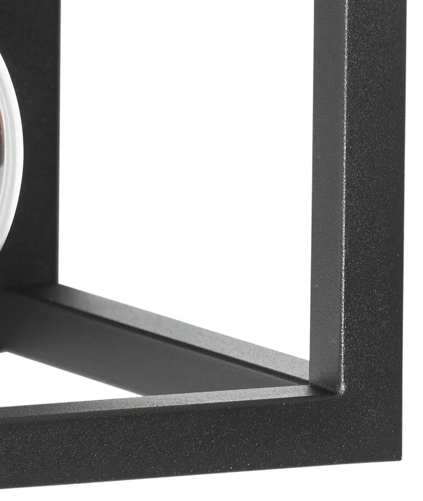 Okos fali lámpa fekete polccal, Wi-Fi-vel, G95 izzóval - Cage Rack