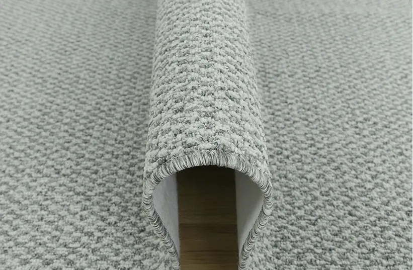 Szürke Szőnyeg Nappaliba Hurkos Vastag Szövésű Filc Cannon 200x400 cm