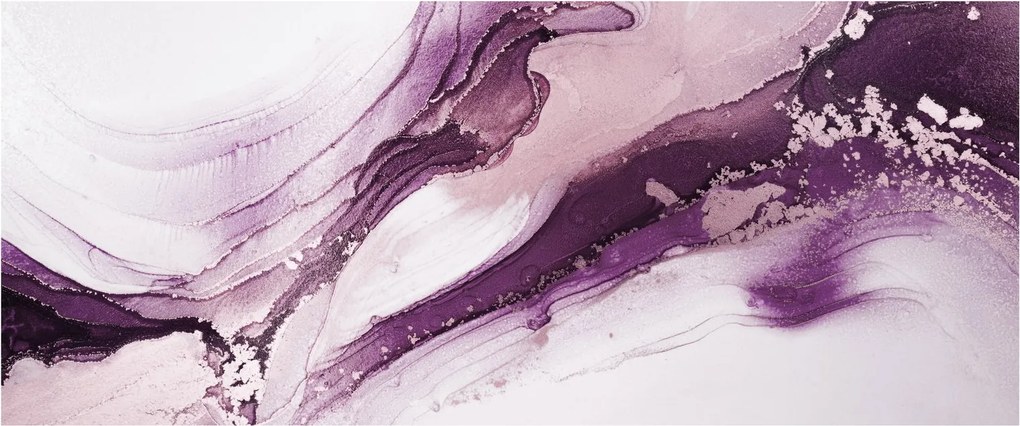 Kép - Lila folyadék művészet (120x50 cm)