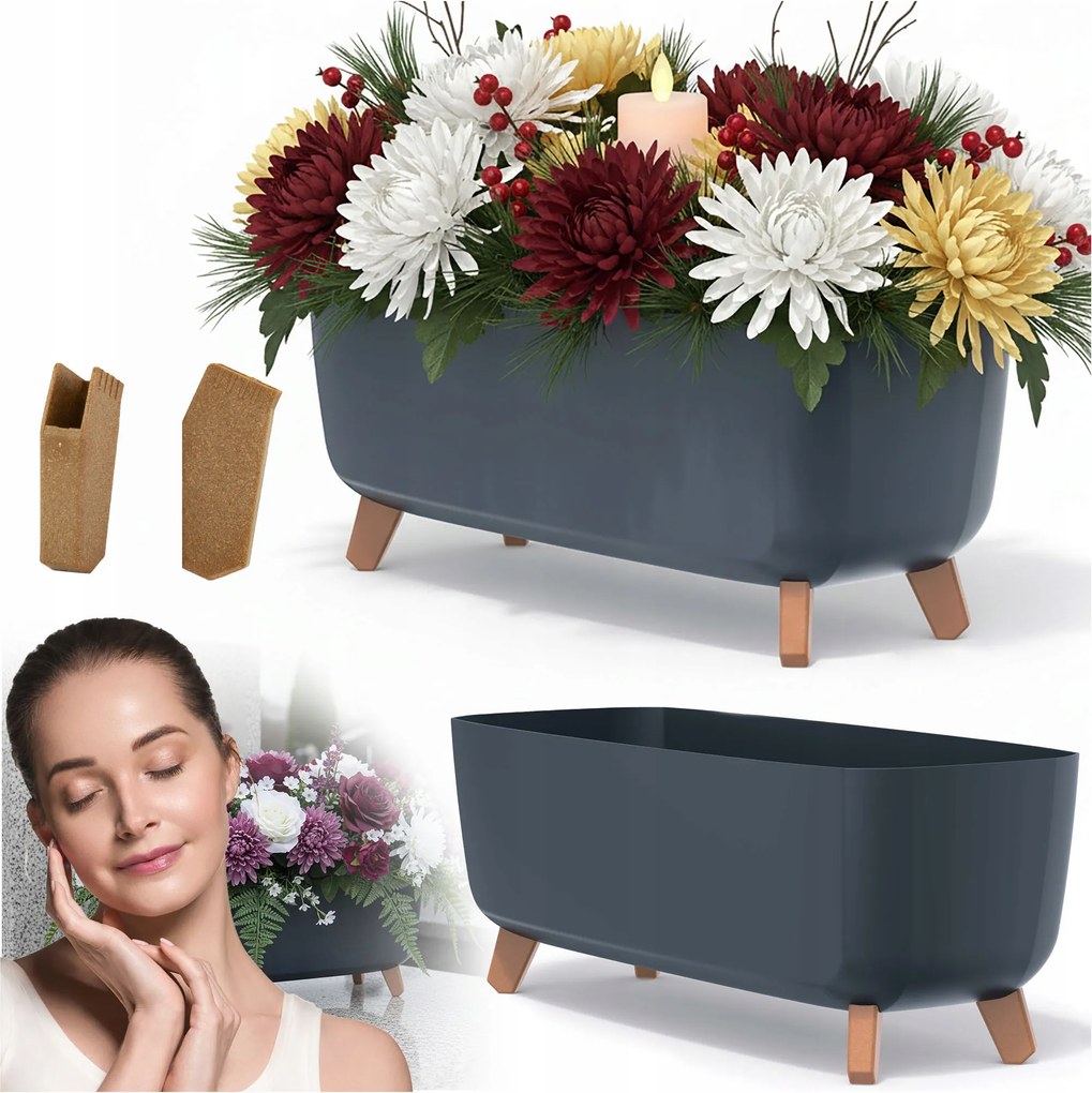 Virágtartó Temető Láda Vályú Virágtartó Minden Szent 58 CM