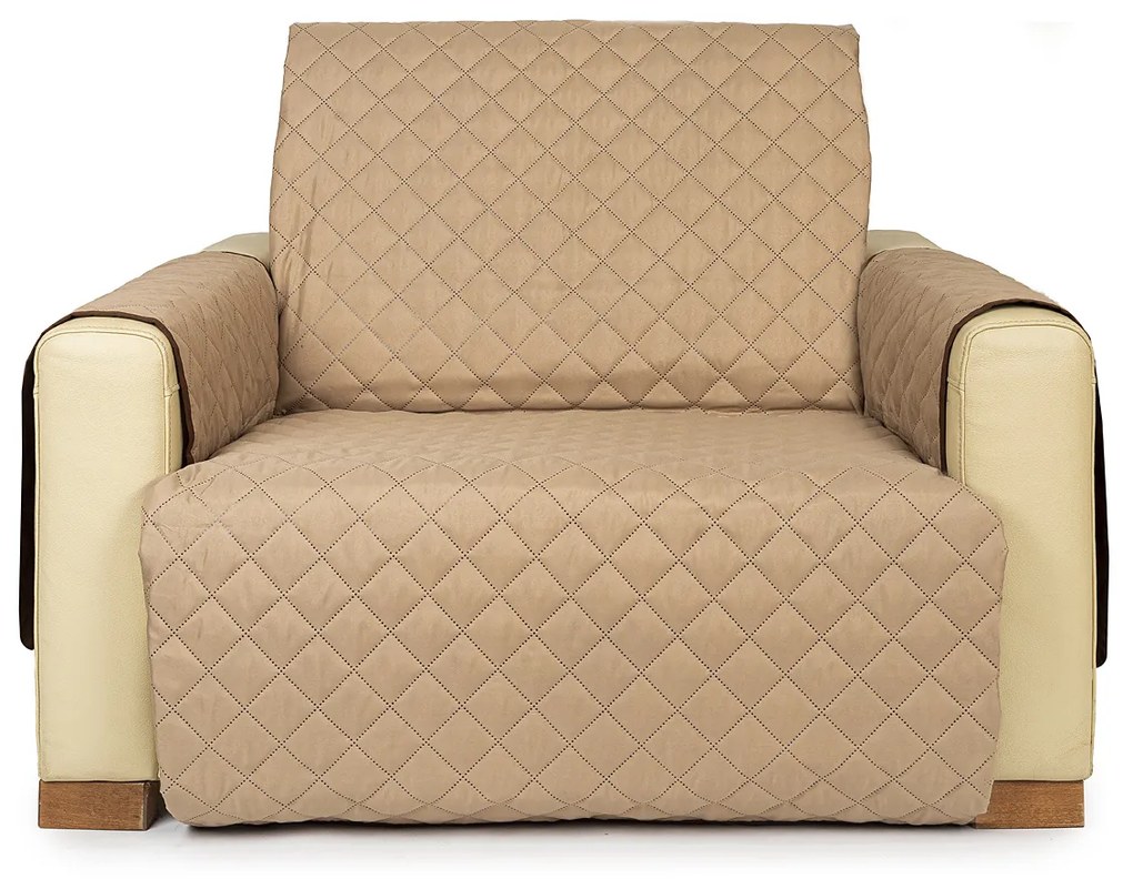 4Home Doubleface fotelhuzat, barna/bézs, 60 x 220 cm