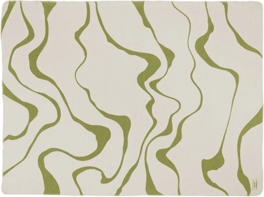 Zöld-krémszínű takaró 150x200 cm Felu – noo.ma