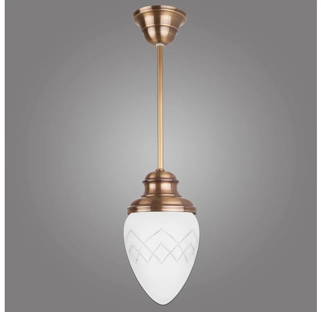 Kemar RI/1/M - Csillár rúdon RINAMA 1xE27/60W/230V sárgaréz