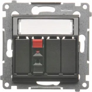 Simon 54 Hangszóró Aljzat 1-es, Feliratozható, Antracit DGL31.01/48