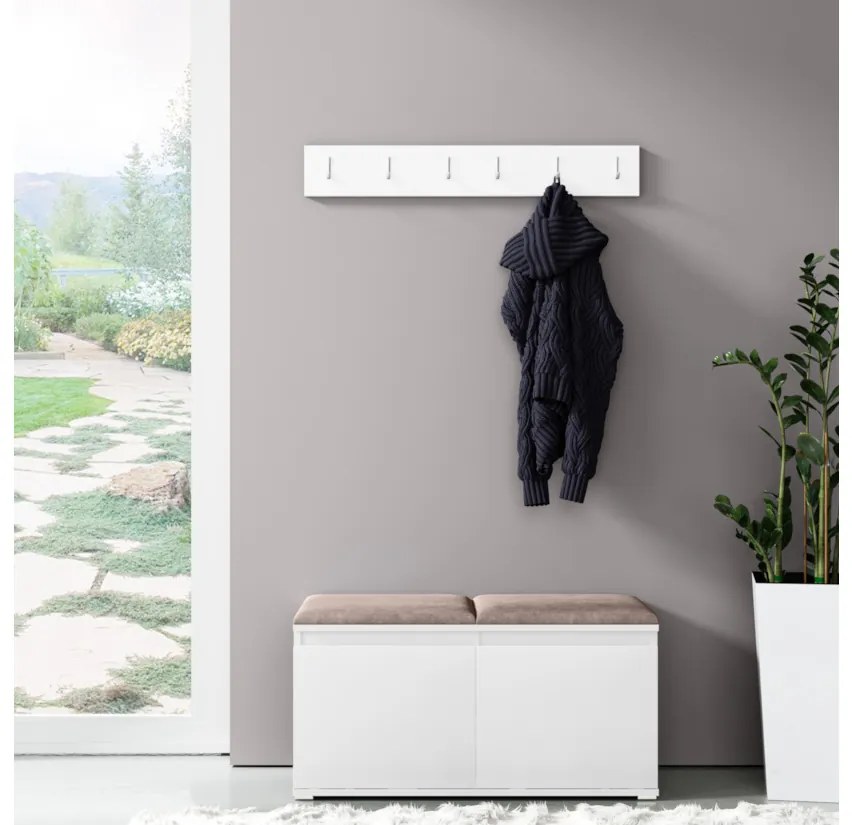 EUGENIO 5 előszoba összeállítás, 100x49,5x40, tölgy artisan/černá/trinity 15