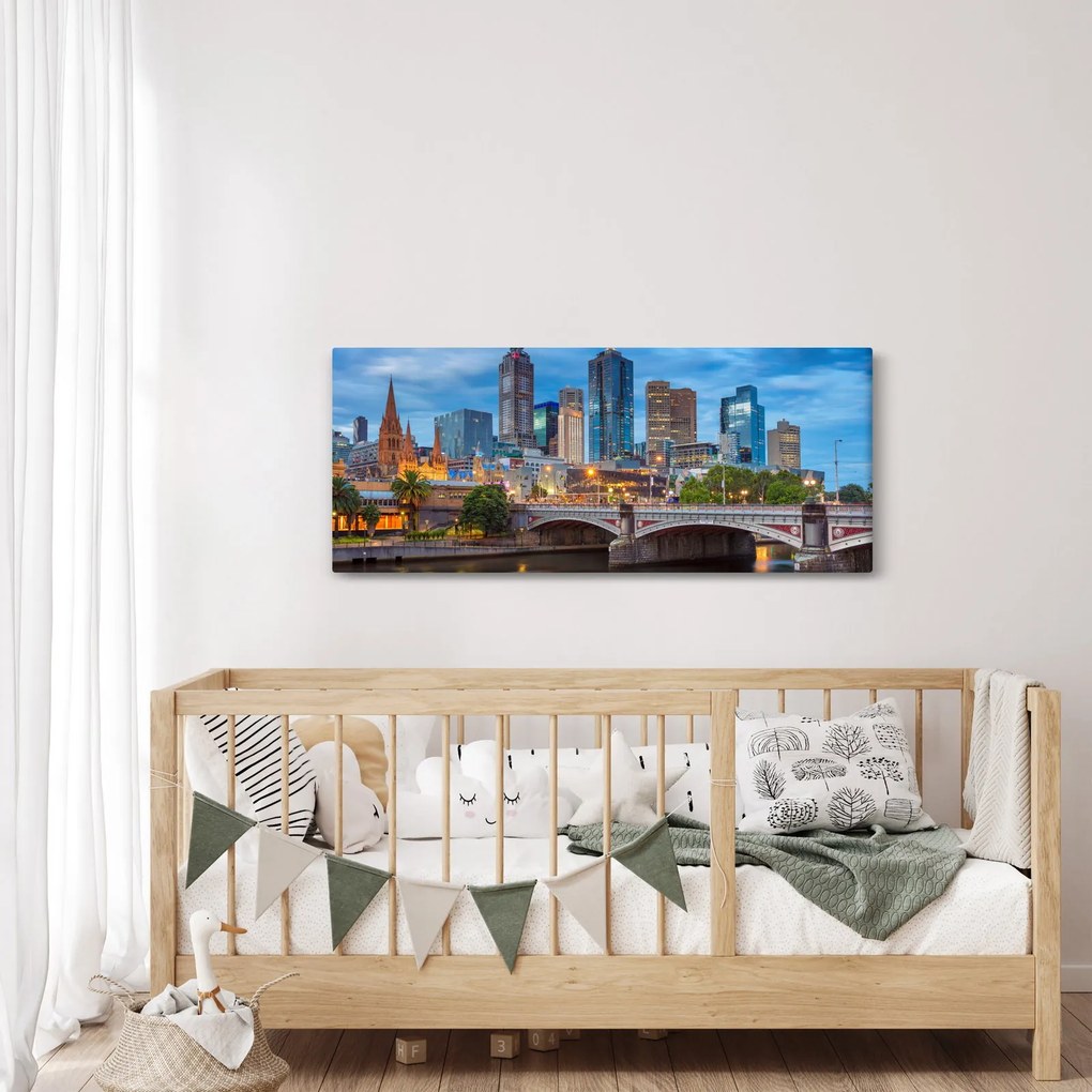 Melbourne város képe (120x50 cm)