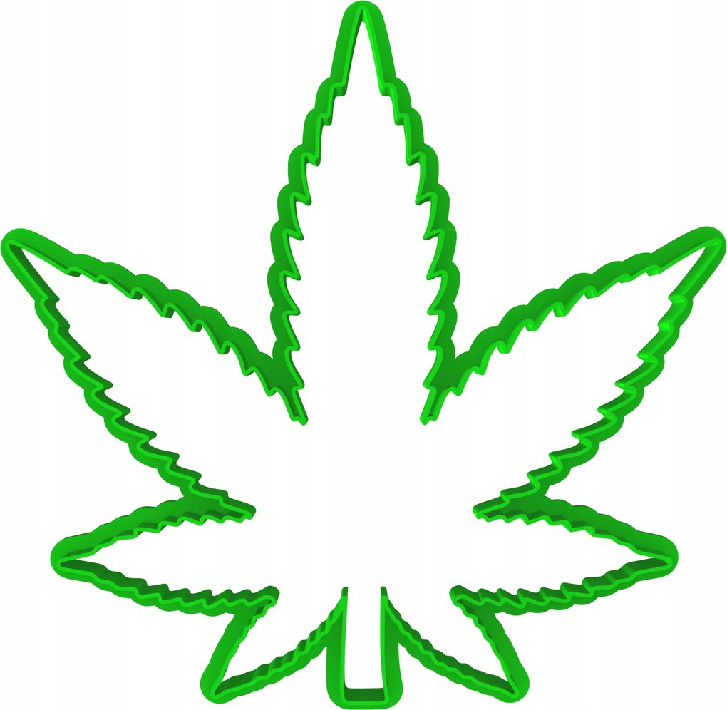 Forma Lyukasztó Mézeskalács kiszúró Marihuána kenderlevél 14cm