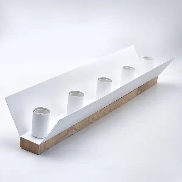 Mennyezeti lámpa ESME 5xE27/15W/230V fehér/tölgy