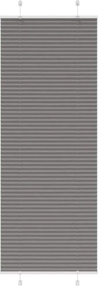 vidaXL pliszírozott redőny antracit 70x200 cm szövetszélesség 69,4 cm